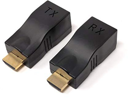 SYSTEM-S - Adaptador de HDMI a RJ45 CAT5E (Cat. 6, hasta 30 m, para HDTV 1080p)
