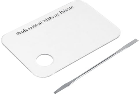 Palette Maquillage, Spatule de Palette de Maquillage Palette de Mélange Cosmétique d'art d'ongle Maquillage Acrylique Clair et Ensemble D'outils Spatule Maquillage Palette Spatule Outils de Mélange