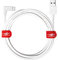 JuicEBitz USB to Angled USB C Cable 3m, Fast Charger USB Phone Cable Compatible with Samsung Galaxy USB-C Mobile Phone, Tablet, Nintendo Switch, Sony Xperia, Nokia, LG and more - White