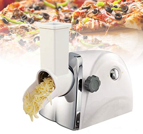 APOE Rotary Cheese Grater, Electric Cheese Grater Machine, 3 in 1Auto Cheese Grater Stainless Steel for Home and Commercial Use - Ideal for Pizza Shop