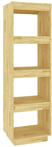 vidaXL Massivholz Kiefer Bücherregal Raumteiler Standregal Aktenregal Wandregal Regal Raumtrenner Bücherschrank Holzregal 40x35x135cm