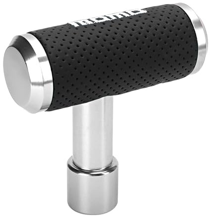 Tbest Pomo, Pomo de Palanca de Cambios para 2007, Pomo de Palanca de Cambios Automático, Pomo de Palanca de Cambios de Coche en Forma de T, Pomo de Palanca de Cambios (Plata)