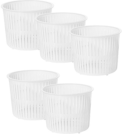 5 x Käseform 5.5 x 5cm – Kunststoff-Käseform | Korb für Käse | Kleine Käseform | runde Käseform