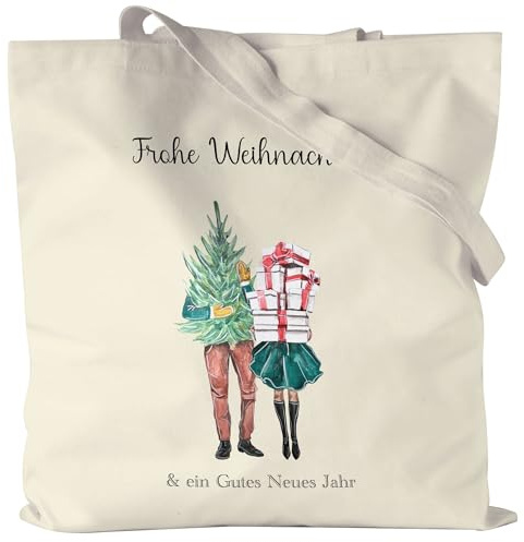 Kiddle-Design Jutebeutel Weihnachten Personalisiert Familie Idee Geschenk Eltern Kinder Persönlich Nikolaus Weihnachten Xmas Geschenk 1 Kind