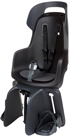 BOBIKE 8012300020 - Rear Bicycle Child Seat GO MAXI For MIK-HD Luggage Carrier – Safe and Easy-to-Mount, Suitable for Kids 9 Months to 6 Years, Up to 22kg, Urban Black