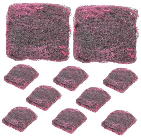 GLEAVI 10packung Stahlwolle Reinigungsschwamm Edelstahl Schrubber Scheuerschwämme Für Küche Und Bad Utensilien-reinigungsschrubber Wiederverwendbar Gegen Hartnäckigen Schmutz