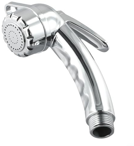 Adjustable Shower Bidet with Small Nozzle, Chrome Head and Start/Stop Button