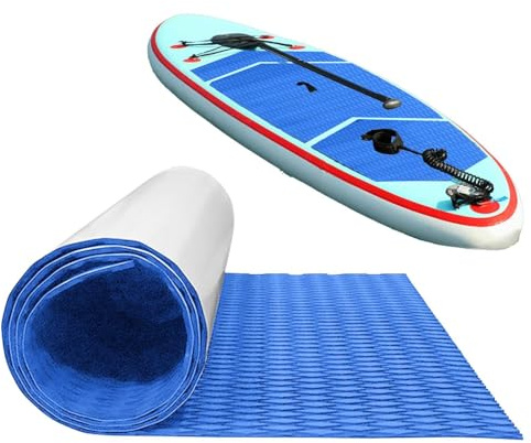 su-p Traction Pad Deck Grip Matte, Surfboard Mat Grip Surfboard Yatch Deck Pad, Rutschfester Selbstklebender Bodenbelag, Trimmbar Eva-Pad Für su-p, Surfen, Skimboards Standup & Mehr, 120 X 30 cm