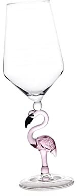 TOPBATHY Glasweinglas in Flamingoform Für Zuhause Bar Restaurant Aus Hochwertigem Glas Modernes Design Kreatives Geschenk Für Hochzeiten Geburtstage Partys