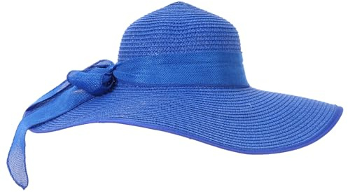 LY4U Cappello di Paglia da Donna, Cappelli da Sole da Donna, Cappello da Sole Estivo UPF 50, Cappello da Spiaggia a Tesa Larga, Cappelli Flosci Arrotolabili Pieghevoli per Donna e Ragazza