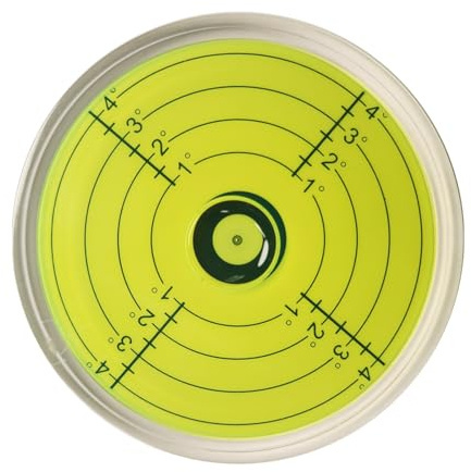 Geouniver Bullseye - Indicador magnético circular redondo de nivel de burbuja para autocaravana, gran espíritu, camper, ojo de toro, maquinista de precisión, poste magnético, herramienta de