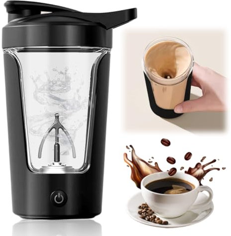 Shaker Elektrischer Protein-Shaker 450ml Wiederaufladbarer USB-C Schwarz