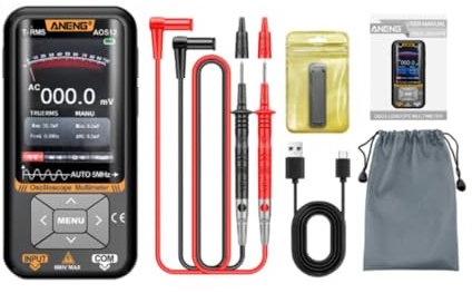 perfk Mini osciloscopio digital Voltaje Continuidad Tester Profesional Osciloscopio digital portátil para reparación electrónica