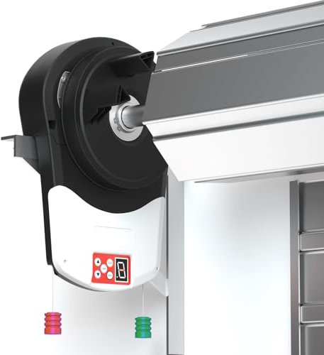 YZRDCXM Automatic Roll Up Door Opener,Electric Garage Automatic Roller Door Opener with 2 Remote,800N Wall Mounted Powerful Rolling Gate Opener,for Store Garage Warehouse Farm Barn