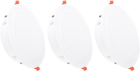 PATIKIL 3Pack 6.5 Spring Ceiling Cover Plate, Recessed Light Trim Wall Mount Downlight Hole Cap Decorative Panel with Buckle Suitable for 4.9-6.1 Round Hole Glass Ceiling Openings, White