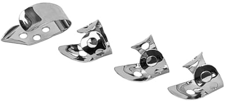 SUPVOX Metall Gitarren Fingerpicks 4 Stück Mit Daumen Und Fingerschutz Für Banjo E-gitarre Und Akustikgitarre Langlebiges Gitarrenzubehör Klein Und Leicht Für Unterwegs