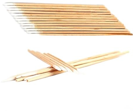 600 pièces Cotons-tiges Pointus Cotons-tiges de microblading de précision avec bâtons en Bois Maquillage applicateur d'extension de Cils démaquillage pour Nettoyer Le Vernis à