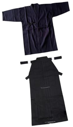 DimyFew Kendo Uniform Set Men Mujeres Mujeres Dobok Ninjas Appare El Tradicional de Samurai, Azul y Azul, 185cm