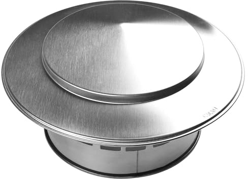 304 Stainless Steel Chimney Cap for Roof Pipe and Exhaust Hood, Ventilation Duct Cover (160mm)