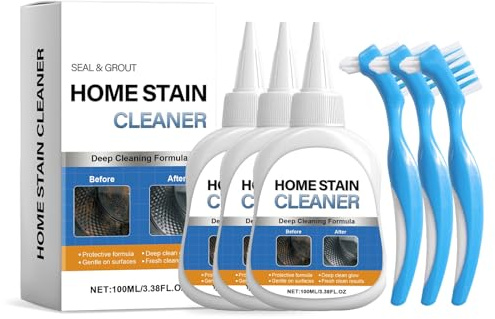 Multi-purpose Household Cleaning Gel, Powerful Gel with Brush, Home Stain Cleaner, Joint Clean Dirt Stains Remover for Walls, Floors and Joints in the Bathroom(3 SETS)