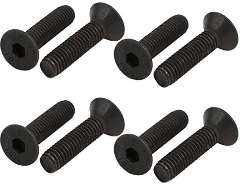 sourcing map 8 Stück Senkkopfschrauben Linksgewindebolzen M6x25mm Flach Senkkopf Innensechskant DIN7991