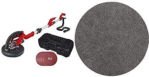 Einhell Trockenbauschleifer TC-DW 225 (600 W, max. 1500 min-1, 225 mm Schleifscheibendurchmesser, Teleskopstiel, Schleifteller mit Klett, inkl. 6 Schleifscheiben, 5 kwb Schleifgitter)