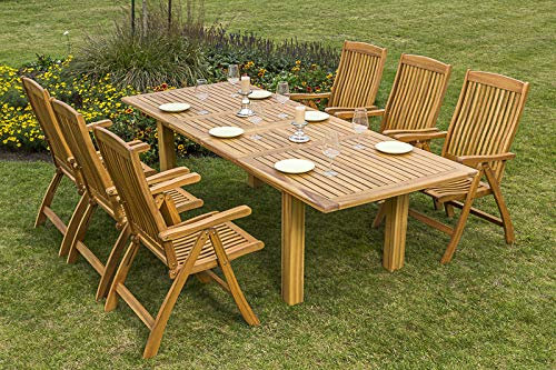 Beauty.Scouts Outdoor Dino Collection Gartenmöbelset Biggi Big, Akazien-Set, 7-teilig, Klappsessel, Tisch, Gartenmöbel, Garten, Gartensitzmöbel, Möbelset, Sitzmöbel