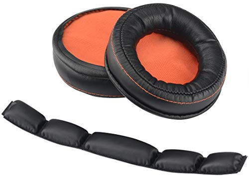 Geekria Ohrpolster und Kopfbügel-Set, kompatibel mit SteelSeries Siberia 800/840 Kopfhörern, Reparaturteil-Anzug (schwarz)
