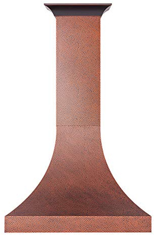 ZLINE 36 Designer Series Hand-HammeredCopper Finish Ducted Wall Range Hood (8632H-36)