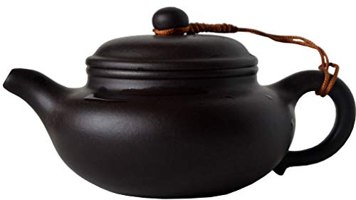 Teekanne, 250 ml, chinesischer Yixing, echter schwarzer Ton, Zisha Classics, Tee-Ei