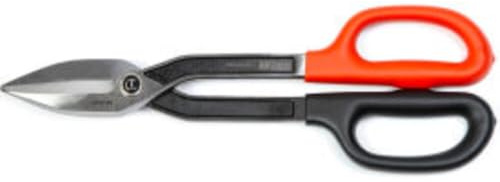 Crescent Wiss Straight Pattern Tinner Snips - Durable, Heavy-Duty Cutting Tool with Torque Control & Ergonomic Handles - WDF12S - 12