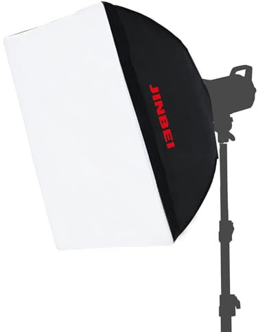 JINBEI 70 × 100 cm, tragbare, rechteckige Softbox, Studio-Softbox mit Bowens-Halterung, für Studio-Stroboskop, Blitz, Portrait, Produktfotografie