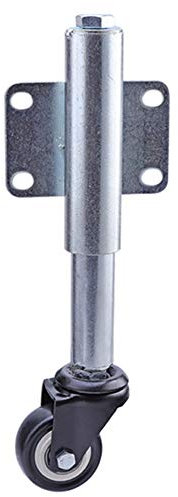 2 PU Gate Wheel Spring Loaded Swivel Caster with Heavy Duty 110lbs 50kg Load Capacity