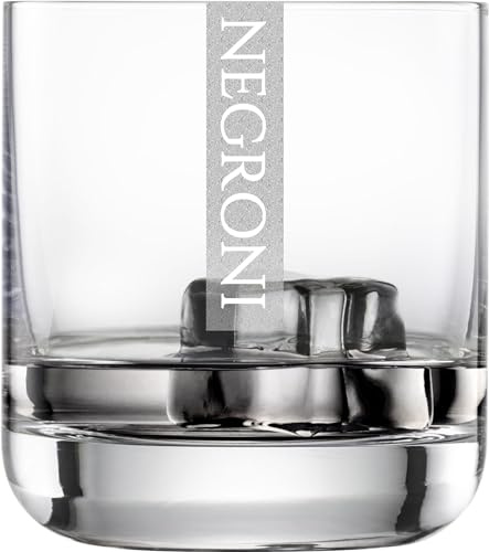 Miriquidi Negroni Lot de 6 verres à cocktail Negroni | 300 ml verre écossais | Passe au lave-vaisselle par gravure au laser | Lot de 6 verres pour Negroni
