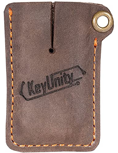 KeyUnity Handgenähte EDC Lederscheide, Kartenhüllen, Tasche Organizer Slip Beutel