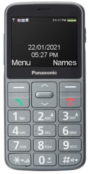Panasonic KX-TU160EXG Essentials Mobiltelefon für Senioren, SOS-Notruftaste, große Separate Tasten, große Schrift und Nummernanzeige, Grau.