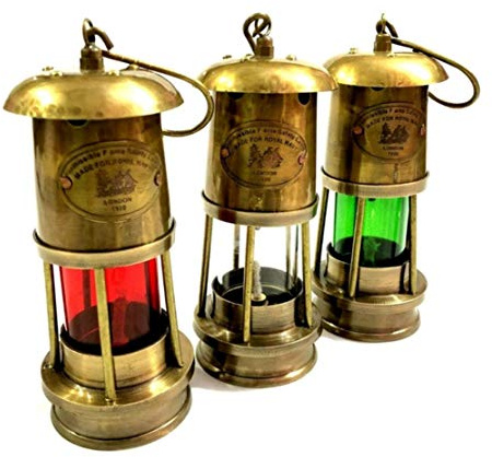 Antike Messing Bergmann Lampen Marine Schiff Hängende Öllampe Wand Montiert Laterne Vintage Öl Lampe Laternen Beleuchtung Dekorative Lampen
