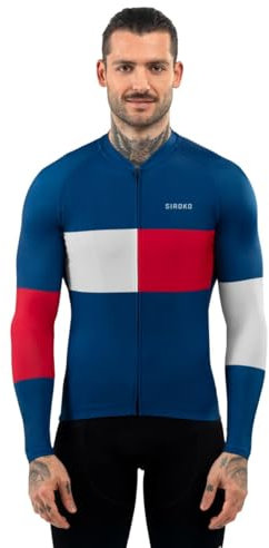SIROKO - Langärmeliges Radtrikot M2 Vezzana - L - Blau/Rot