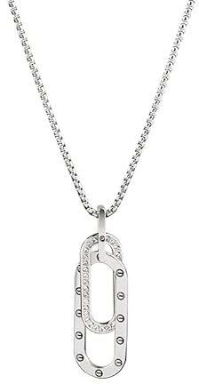 HAISENGO Brillenhalter Halskette Ring für Damen Herren Brillenhalter Strap Kette Brillenhalter Halskette, Doppelring mit Diamanten, 70 cm