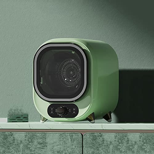 WWJ Mini Essiccatore, Canna in Acciaio Inossidabile for Appartamento, Potenza 450 W, Asciugatura Tridimensionale con Aria Calda E Fredda (Color : Green)