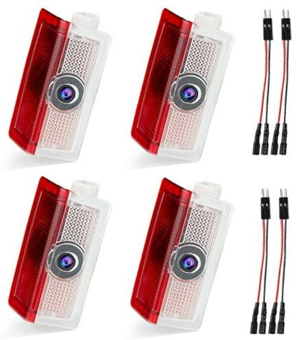 Gmili 4 Stück Autotür Logo Projektor, Autotür Beleuchtung Logo, LED Auto Willkommen Lights Kompatibel mit Mercedes ABCE Class GLA GLC GLE W176/ W177/ W246/ W205/ W212/ W213/ W166/ W167/ X235