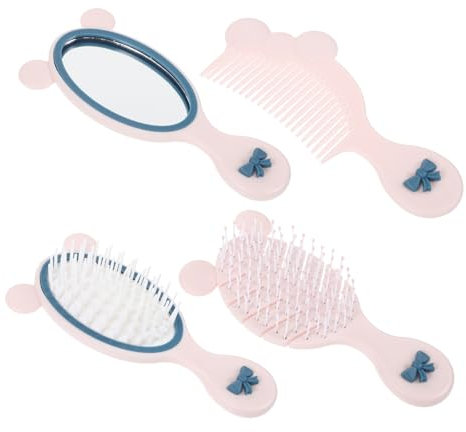 MAGICLULU Haarbürste Mit Entwirrungskamm Und Handspiegel Für Kleine Mädchen Klein Und Tragbar Für Hause Und Unterwegs