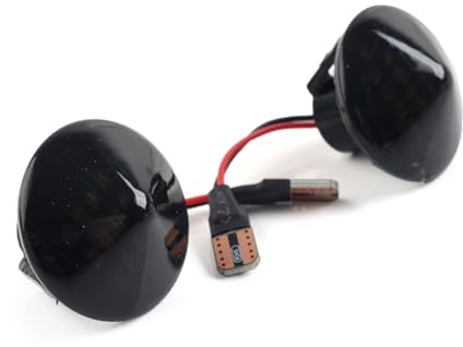 GZYF Lámpara de señalización de giro secuencial negra Luz indicadora lateral intermitente dinámica LED para Doblo 2001-2005 Punto 1999-2010