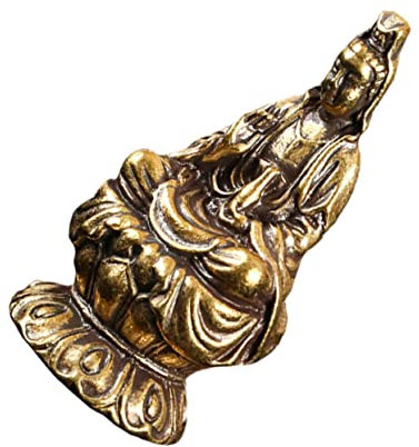 Cabilock Decorazione Guanyin in Ottone Stile Vintage Statua Buddha Ornamento Per Scrivania e Ufficio Realizzato in Ottone Resistente Ed Elegante Arricchisce La Vostra Casa e Ufficio