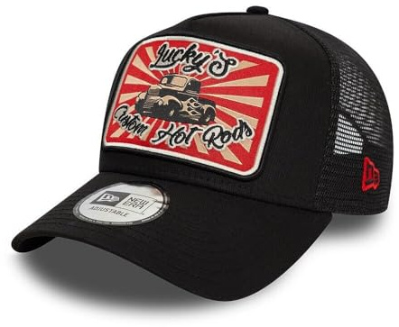New Era 9FORTY A-Frame Trucker Cap Lucky's Customs Black