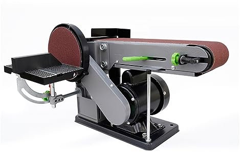 Mini lijadora de banda lijadora eléctrica pulidora Máquina de cinta abrasiva eléctrica con puerto de extracción de polvo, lijadora de pulido DIY de 350W, amoladora de carpintería de Metal de ángulo fi