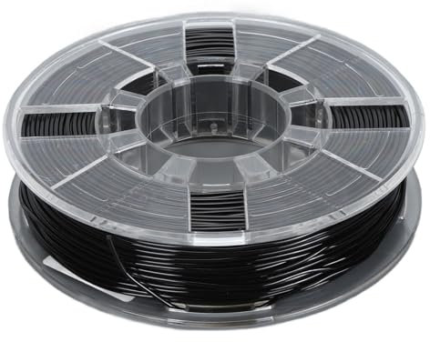 Elprico 3D-Drucker-Filament, 1,75 mm TPU, Flexibel, 0,03 mm, Hohe Elastizität, 95 A, Passend für die Meisten FDM-Drucker, 250 g (0,55 lbs), Schwarz
