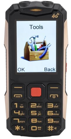 Yunseity Mobiltelefon, 4G, Klare Stimme, Mobiltelefon mit Großen Tasten, 1,3 MP Kamera, Einfache Bedienung für ältere Menschen (Black)
