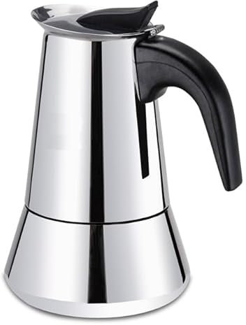 Suinga Cafetière 4 tasses, finition en acier inoxydable. Convient pour induction, gaz et vitrocéramique.