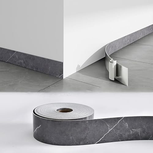 Bordüre selbstklebend Graue Linien 10x500cm zum Aufkleben für Wohnzimmer Küche Badezimmer Tapetenrahmen Abnehmbare Wasserdicht Bodenleiste Verdicken selbstklebender XPE-Schaum Dekorative Bordüre